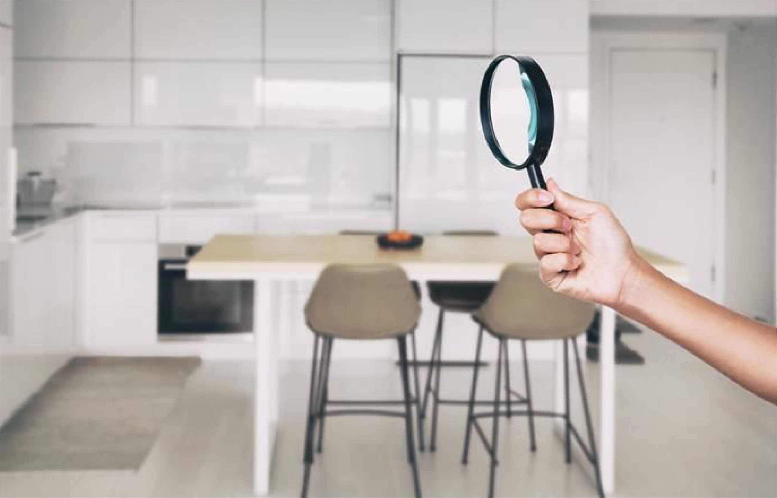 Magnifying Glass in Kitchen